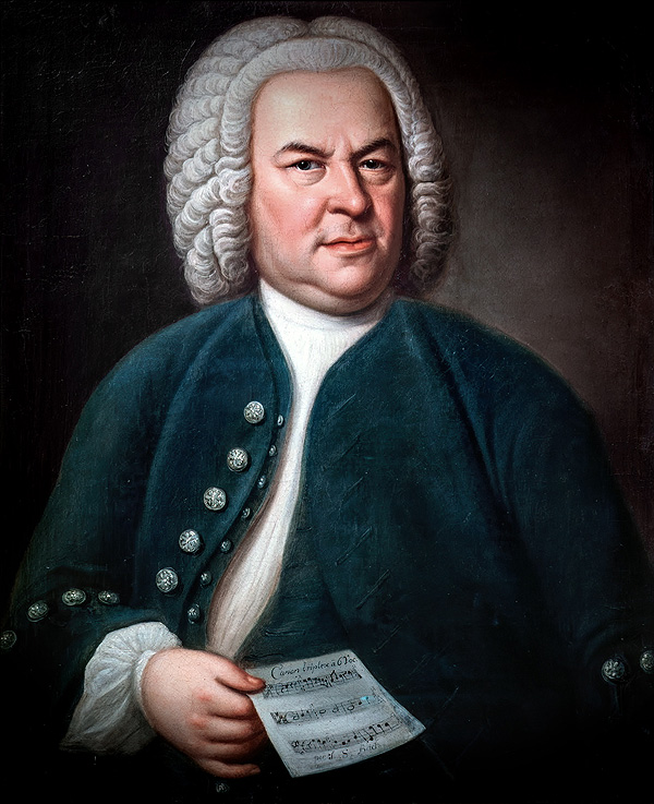 Johann Sebastian Bach v r. 1748 na portrétu Eliase Gottloba Haussmanna